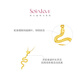 Chow Tai Fook SOINLOVE Cute Pet Zodiac Snake Love Heart Snake 18K Gold Necklace VE200