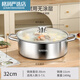 Food grade 316 stainless steel soup pot, household induction cooker hot pot special pot, large capacity household hot pot pot thickening, clear soup hot pot suitable for 5-8 people 32cm