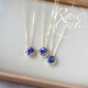 WSAY Japanese star Jewelry natural tanzanite 18K gold necklace light luxury amethyst aget natural tanzanite necklace