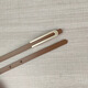 Melece【牛皮】新款细真皮女腰带简约百搭优雅牛皮皮带配连衣裙裙子女款 11155-杏色 105cm