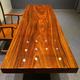 Mulian Linrong Okan solid wood large board tea table African green heart sandalwood whole board without splicing conference office dining table tea table coffee table Okan other sizes