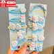 Ellilo Sweet Rabbit Cute Hairpin Hairband Set Cartoon Broken Hair BB Clip Duckbill Clip Hairpin Hair Rope Hair Accessory Blue Rabbit Hairpin Hair Rope 9-piece Set