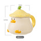 Hand-painted cartoon duck mug underglaze color stamped cute water cup coffee cup household ceramic cup breakfast cup yellow 1 piece 400ml
