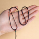 Ningxinge pendant lanyard hand-woven red rope necklace rope jade jade pendant pendant rope men and women adjustable temperament black丨1.5mm