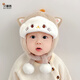 Benasi baby hat autumn and winter for boys and girls, infants and toddlers 6-12 months, warm and cute ear protection plush hat winter kitten - brown color 5 months - 2 years old (42-49CM)