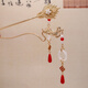 QBILY hairpins for women, 2 pieces in a pack, horse-faced skirts, headdresses, wedding bride hair accessories, Xiuhe clothing accessories, hairpins, hairpins, dragon-shaped phoenix head hairpins + phoenix feather hairpins, 2 pieces in a pack
