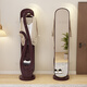 Baihua Peony solid wood full-length mirror coat rack home rotatable bedroom hanging clothes storage floor-standing multi-functional all-in-one dressing mirror walnut color