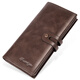 Yunran (YUNRAN) wallet men's genuine leather long 2024 new clutch bag head layer pure cowhide card bag integrated men's wallet wallet wallet brown (anti-theft brush)