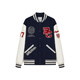 Teenie Weenie Bear Men's Letter Contrast Color 2025 Spring New Casual Fashion Baseball Jacket Navy XL (180)