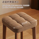 Shuhao solid wood stool makeup stool walnut dressing table stool girl's bedroom manicure chair soft bag square stool spare bench walnut color coffee color technology cloth + sponge