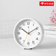 Polaris (POLARIS) small desk clock living room clock extremely simple modern silent seat hanging dual-purpose bedroom children's room bedside table white round