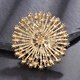 WOUG elegant lady snowflake brooch alloy inlaid glass rhinestone pin clothing fixed acrylic snowflake