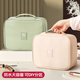 Haofanjie Portable Cosmetic Bag for Women 2026 New High-Looking Large Capacity Waterproof Portable Layered Cosmetic Storage Bag Beige Upgraded Three-dimensional DIY Cosmetic Bag