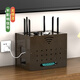 Shunmai router storage box desktop TV set-top box storage rack wire wireless network wifi box placement rack light cat wifi model-3 layers-walnut color