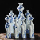 Park Purney Vase Cheongsam Jingdezhen Vase Blue and White Porcelain Cheongsam High Temperature Hydroponic Ceramic Cheongsam Vase Ming and Qing Classical Vase Style Two Medium Size