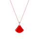 Chishe new natural diamond 18K gold red agate elegant small skirt pendant imitation 18k gold ladies necklace clavicle chain