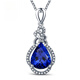 White tanzanite necklace 18k gold colored gemstone necklace holiday gift for wife 1.8 carat 12.9 points diamond