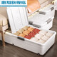 Huixiang under-bed storage box household flat pulley drawer-type clothes quilt plastic organizer under-bed box storage box one meter thick Yabai (60*40*19) two-way 4 pulleys