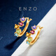 Chow Tai Fook ENZO Colorful Gemstone 18K Gold Earrings for Women EZV8891 Birthday Gift EZV8891