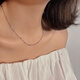 Fat Donglai's same ultra-fine 18k gold necklace, non-fading chain, no pendant, clavicle snake bone neck chain, versatile and extremely fine, extremely fine S chain, silver, in stock