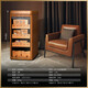 Weijiade cigar cabinet constant temperature and humidity control cigar humidification cabinet inverter compressor energy-saving air-cooled frost-free cedar wood mellow maintenance wood grain brown inverter model cedar wood 600-900 pieces