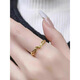 Shengbei au999 pure gold kink gold-plated silver ring plain ring ring for men and women couples ring pure gold gift for girlfriend, kink ring, about 1 gram