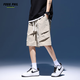 
Foss Phil shorts men's summer workwear trendy casual ice silk mid-pants loose sports five-point pants 9906 khaki L