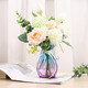 TaTanice glass vase vase dry flower artificial flower hydroponic flower arrangement rose lily rich bamboo living room decoration