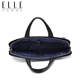 ELLE HOMME men's bag handbag horizontal style business briefcase first layer cowhide men's bag birthday Valentine's Day gift for boyfriend black EA788203310 medium bag 12 inches