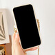 Achtbeinige Biest-Diamant-förmige kleine Duftkartenbeutel iPhone16Promax Apple 14 Mobiltelefonhülle 13 Gurt Crossbody Lanyard 15Promax Einfache leichte Luxus-Nische High-End-Kreativität [Weiß] Diamond-förmige kleine Duft-Camellia-Kartenbeutel + Crossbody Chain iPhone 13