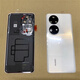 Suitable for original Huawei P50pro back cover P50E original glass back shell p50 mobile phone battery cover shell cover P50 back cover snowy white original + heat dissipation sticker + mirror