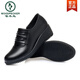 啄木鸟2025新款妈妈鞋真软皮舒适中跟女单鞋老人坡跟大码皮鞋乐福鞋女鞋 黑色单里 37