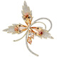 Qlady maple leaf corsage brooch, high-end female niche design, anti-exposure pin, scarf buckle, suit accessories, birthday gift