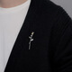 This rose brooch for men's suits, high-end corsage badge, coat brooch, fashionable peaked collar clothing matching rose brooch