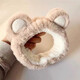 Peiliang Bear Ear Face Wash Headband Headband Women's Mask Special Headband 2025 New Headwear Winter Cute Headband Bear Ear Headband Coffee Color