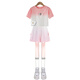 Pitt Girls passt zum Sommer-Kinder-Internet-Promi 2025 Neue große Kinder-Sommer-Eis Silk-Kurzdrosskortierer Sport-Mode-Shorts 9922 Weiß + 3388 Lila 120 cm