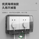 International electrician double-position rainstorm-proof waterproof box type 86 concealed two-position outdoor open-air IP55 grade socket protective cover splash-proof box type 86 double waterproof box-transparent socket