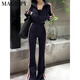 MAGIOPY international luxury high-end brand European station suit women's spring 2025 new hot short black jacket top black two-piece set S (100Jin Jin is equal to within 0.5 kg)