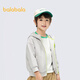 Balabala children's clothing boys' coats children's tops 2025 spring hooded waffle fashion trend 209125105102