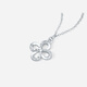Saturday Fu PT950 platinum necklace for women platinum pendant four-leaf clover birthday gift B0614843 40+5cm about 2.29g