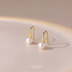 Su Shiliu s925 silver high heels pearl earrings for women French earrings light luxury temperament niche design ear hooks birthday gift a pair of pearl ear hooks (gold)
