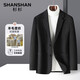 SHANSHAN Shanshan Wool Suit Jacket Men's Autumn and Winter New Thickened Men's Jacket Business Commuting Work Formal Dress Black XL /180 Recommended 135-150 Jin Jin equals 0.5 kg