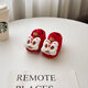 Miduer Newborn Shoes Spring and Autumn Baby Toddler Shoes Soft Sole 0-1 Year Old Daytime One-Year-Old Cloth Front Cartoon Cannot Fall Off Caifulong (Red Elastic Cord Cotton Shoes) 11 S Inner Length 10.5cm Recommended for 0-6 Months