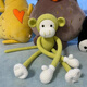 Yao Wanxi giraffe curtain strap diy material package hand-knitted wool crochet gibbon monkey doll for daughter giraffe lemon yellow (not a finished product)