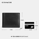 COACH luxury men's bag black leather short wallet CR911 Christmas gift