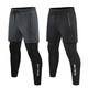 Jingya gefälschte zweiteilige Set von Kumpelhosen bodend Stretch-Sporthosen Jogging Hosen Training Hosen Fitness