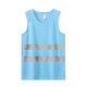 Reflective vest vest safety clothing sanitation worker cycling clothing advertising ice silk quick-drying work clothing sleeveless printing sky blue M