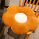 Feather pocket flower seat cushion butt cushion office sedentary chair cushion backrest integrated student dormitory floor butt cushion round brown flower anti-rabbit plush 50*50cm non-slip and comfortable
