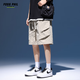 
Foss Phil shorts men's summer workwear trendy casual ice silk mid-pants loose sports five-point pants 9906 khaki L