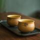 Wanqiantang (Edenus) Kung Fu Tea Set Ceramic Tea Set Gift Tea Set Ganoderma Chengxiang 1 Pot 1 Plate 2 Cups Gift for Personal Use